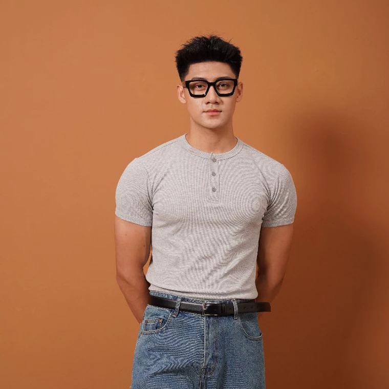 PEALO | Áo Thun Cotton Ôm Body Cổ Tròn 