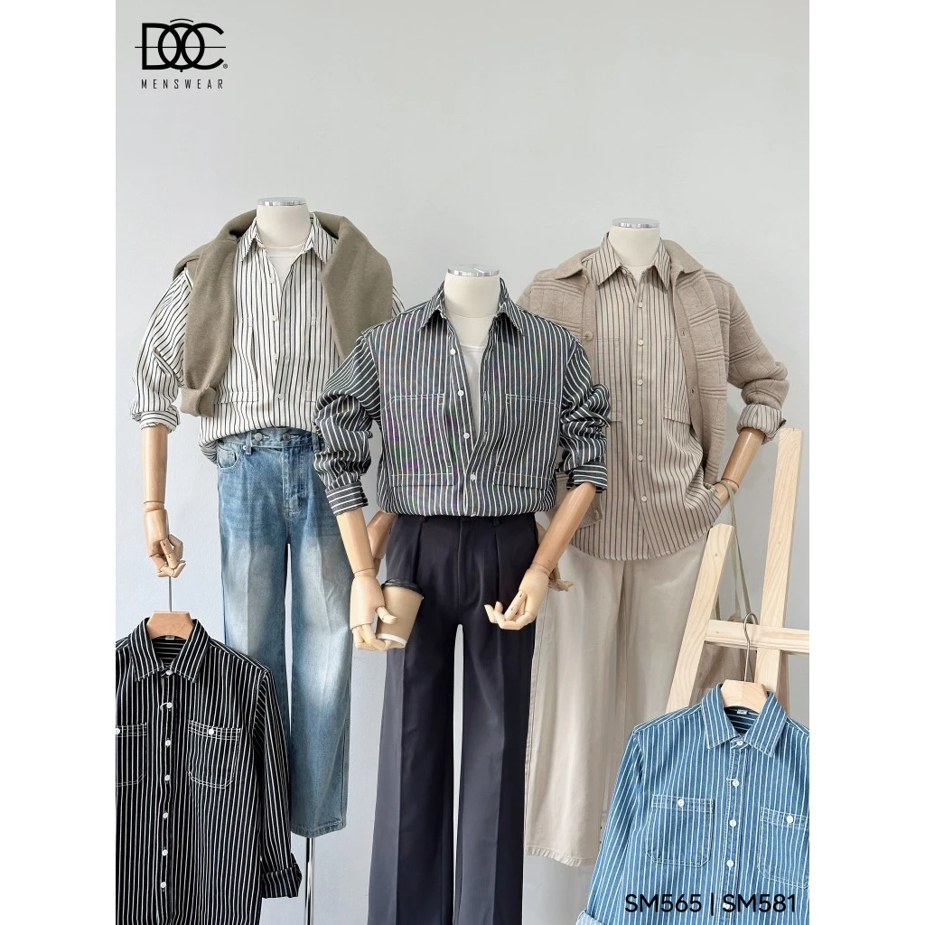Độc Menswear | Sơ mi kẻ dọc cotton  