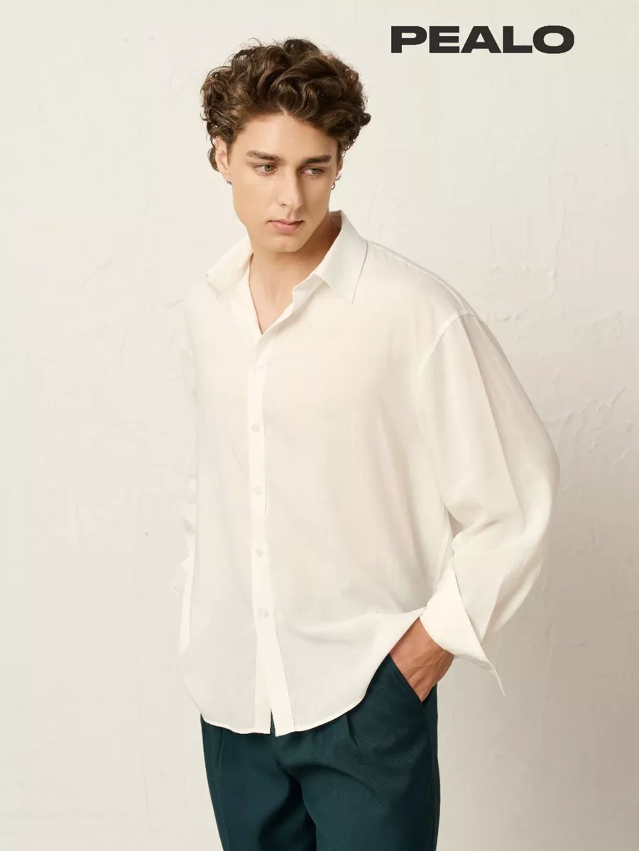PEALO | Áo sơ mi nam chất liệu bạch đàn tencel