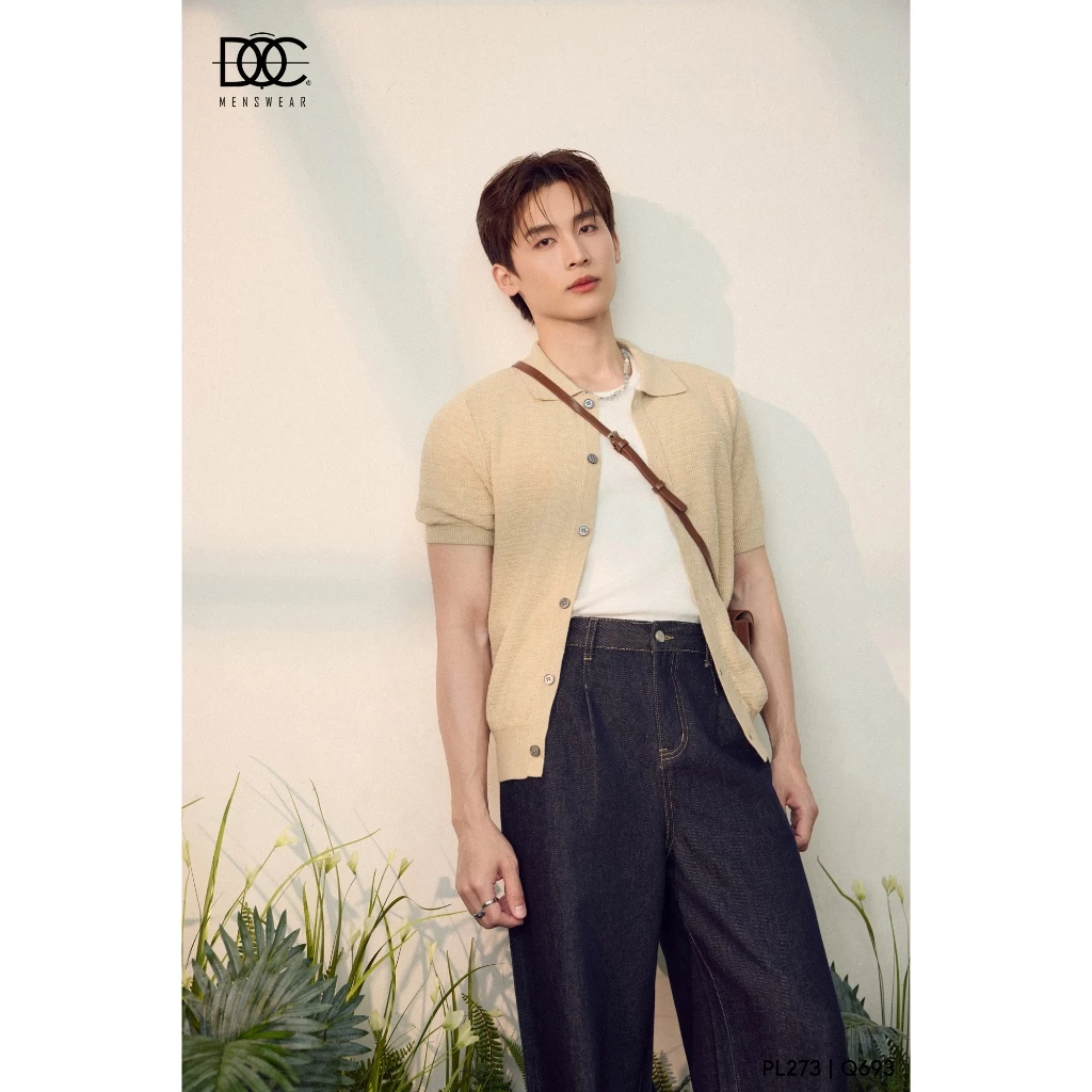 Độc Menswear | Áo polo cài cúc cardigan len dệt kim 