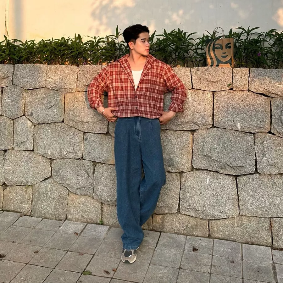 PEALO | Áo Sơ Mi Flannel Form Rộng Kẻ Caro