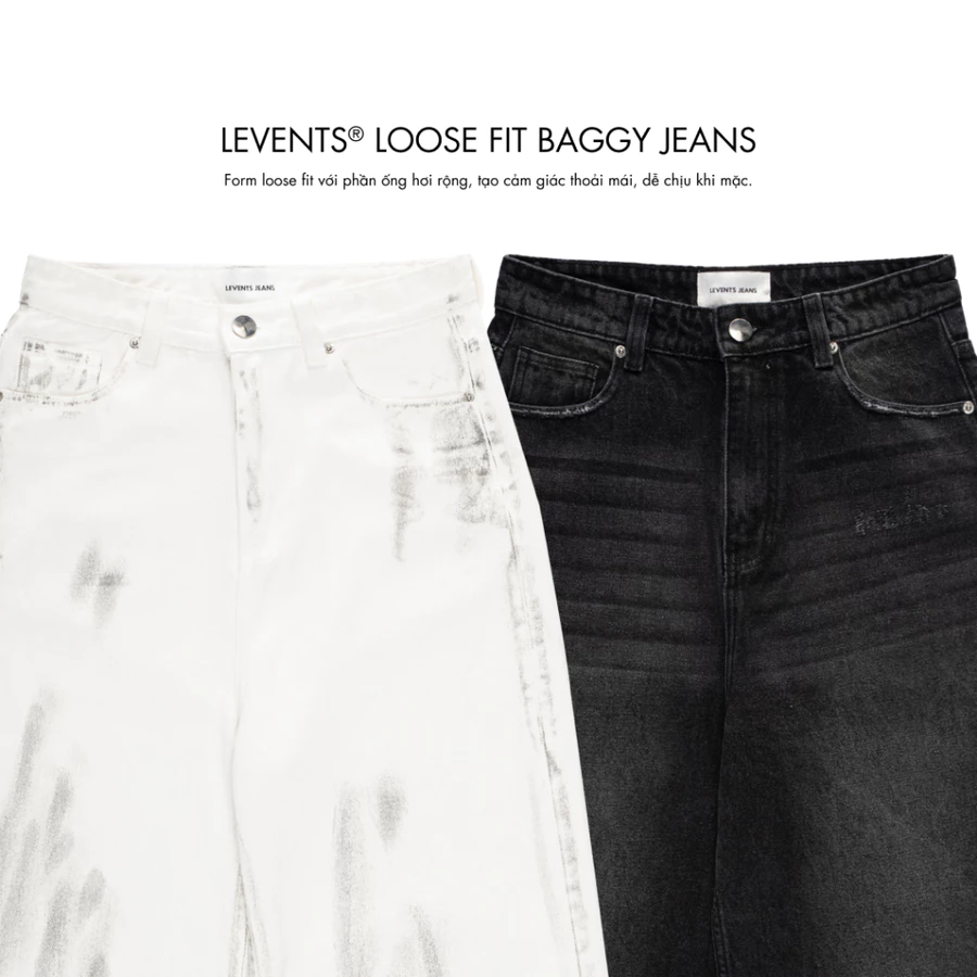 Levents® | Quần Jeans Levents Loose Fit Baggy Pants Chất Denim