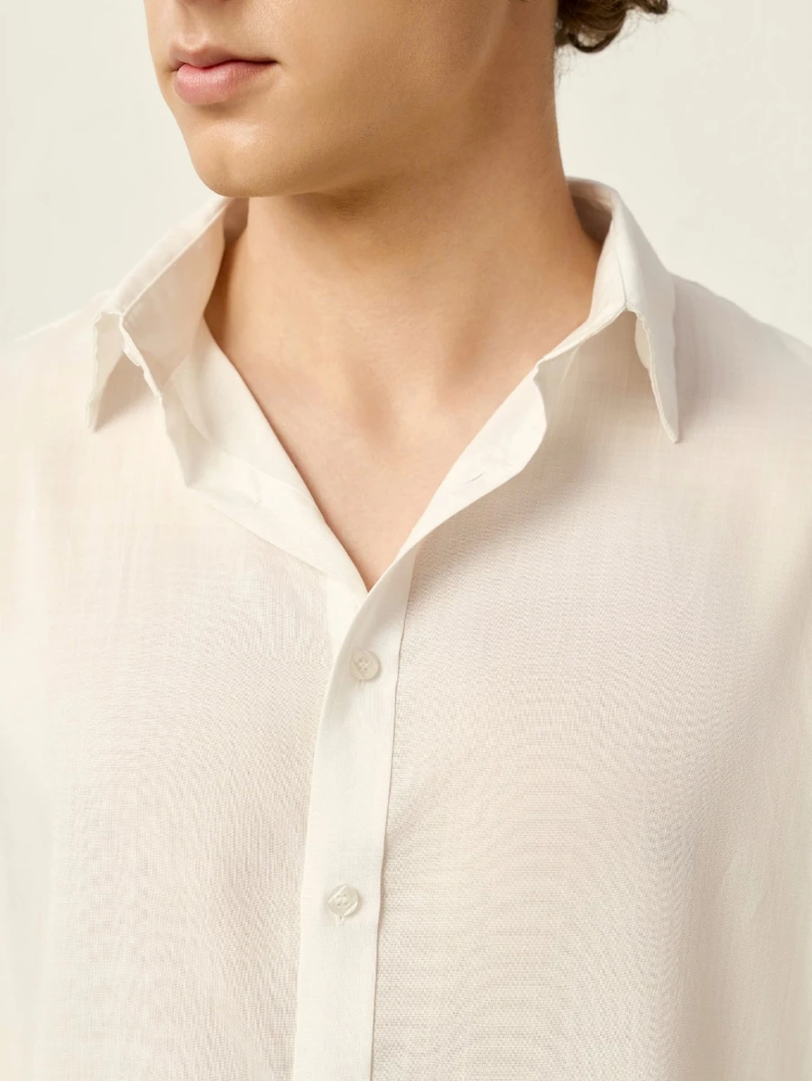 PEALO | Áo sơ mi nam chất liệu bạch đàn tencel