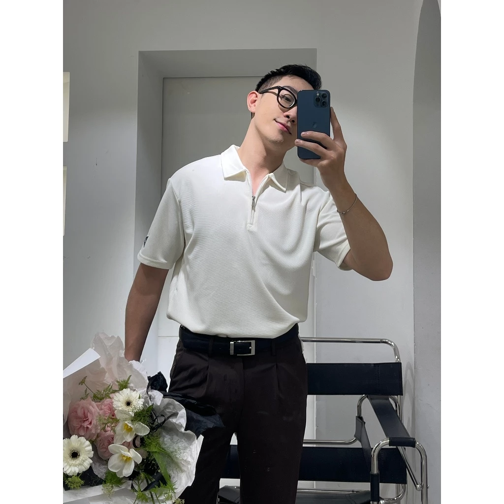 Độc Menswear | Áo polo cổ zip crop  