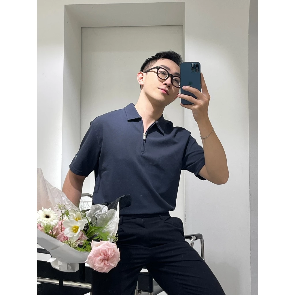 Độc Menswear | Áo polo cổ zip crop  
