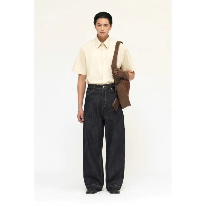GIAN SAIGON | Quần Denim dáng suông, Màu Xanh indigo
