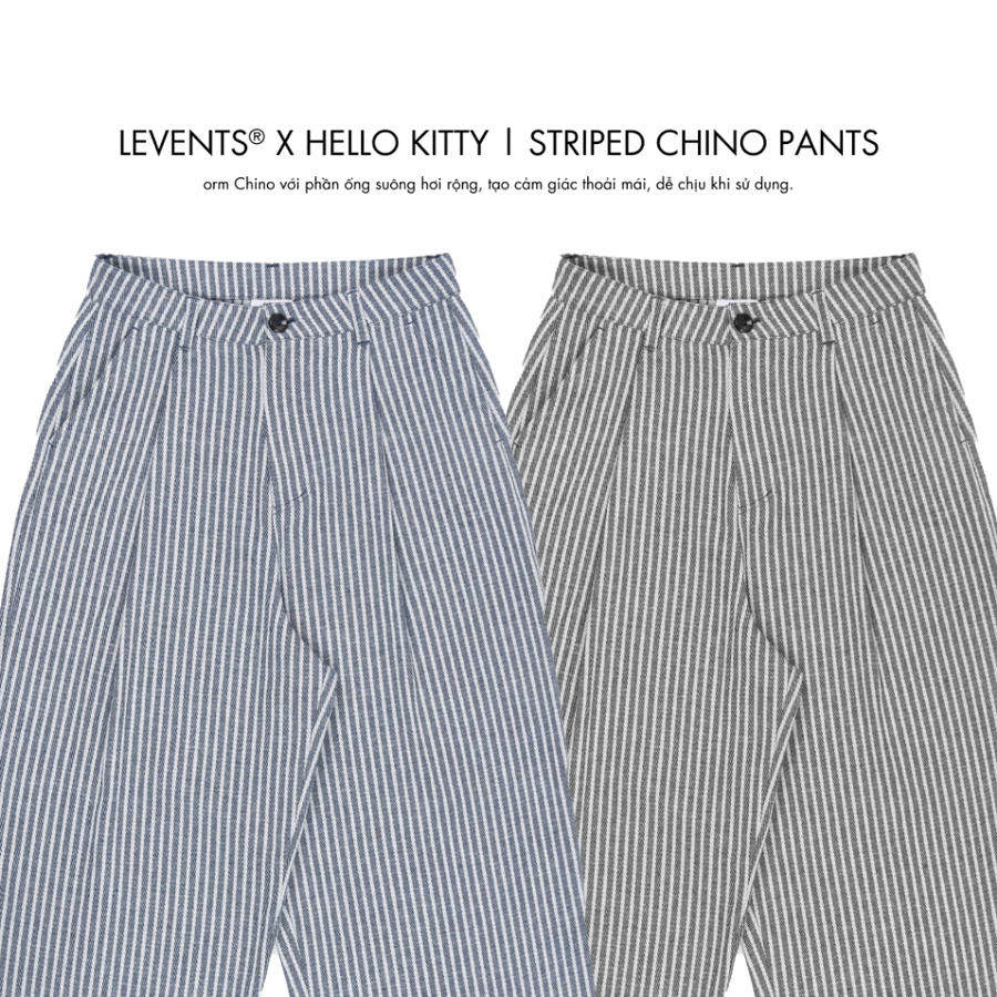 Levents® | Quần Khaki Ống Suông Striped Chino Pants