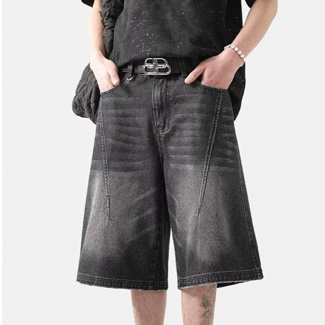 GIDISTUDIO | Quần baggy jeans short lửng GIDISTUDIO Unisex  