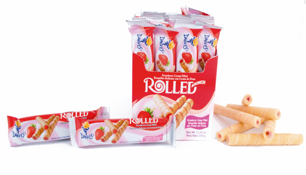 Barquillo Rolled Kronch fresa