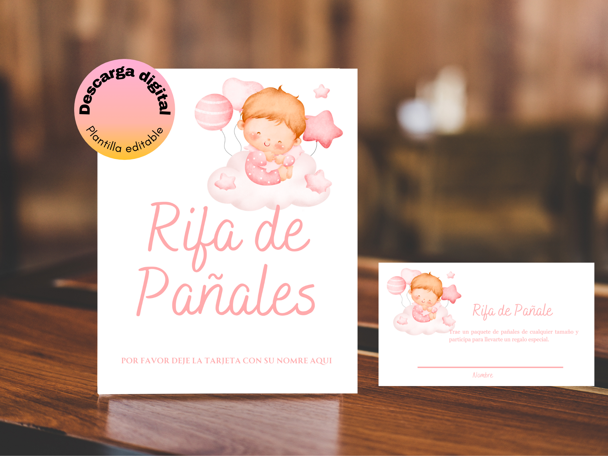 Cartel de Rifa de Pañales