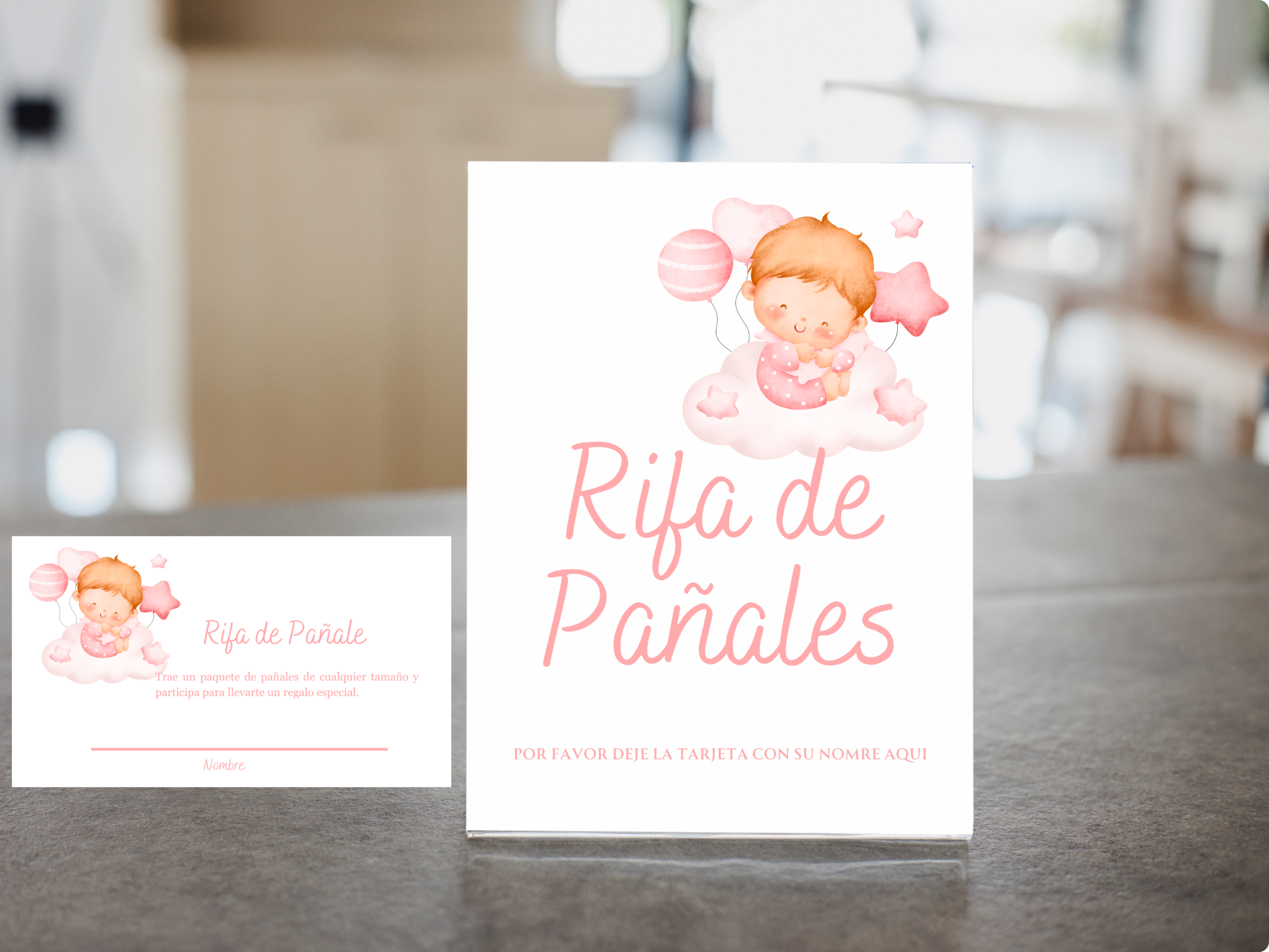 Cartel de Rifa de Pañales