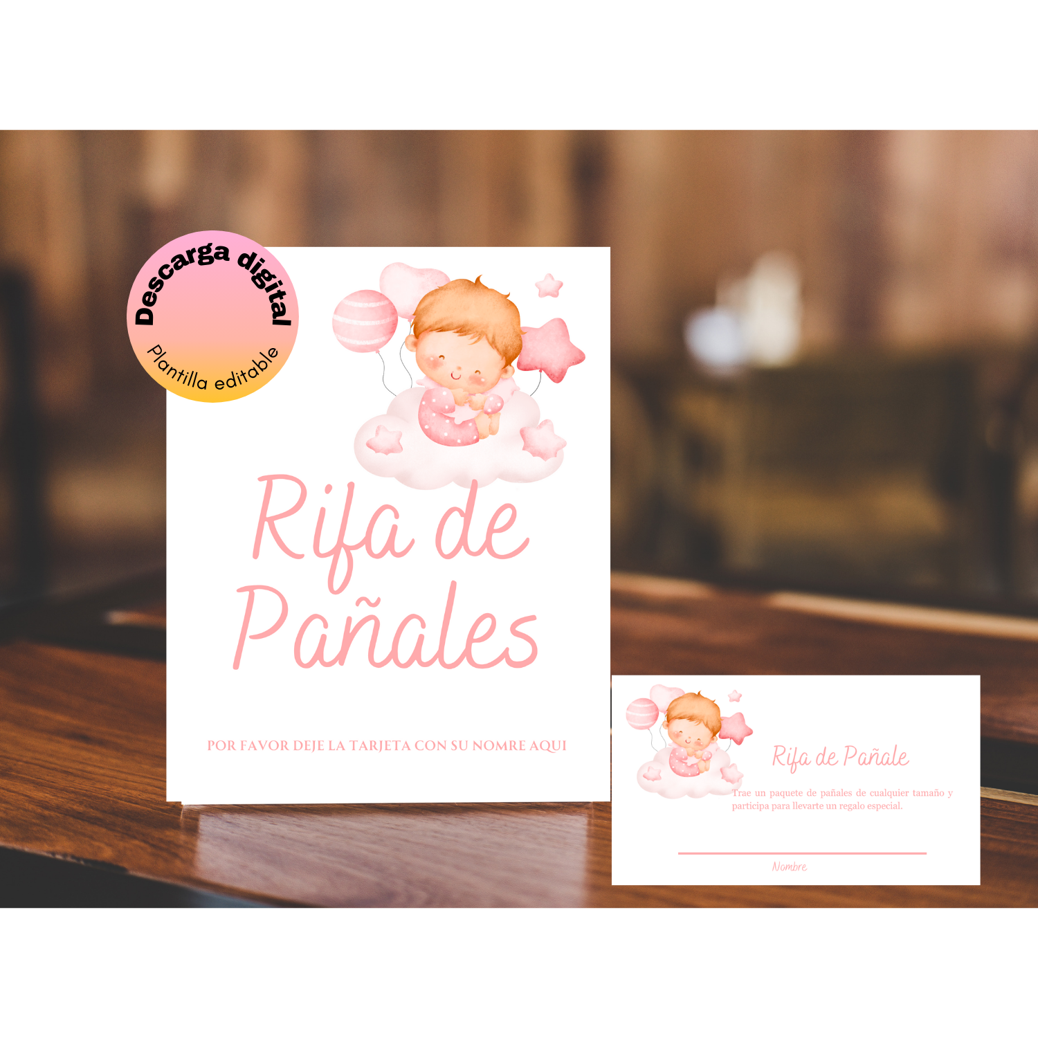 Cartel de Rifa de Pañales