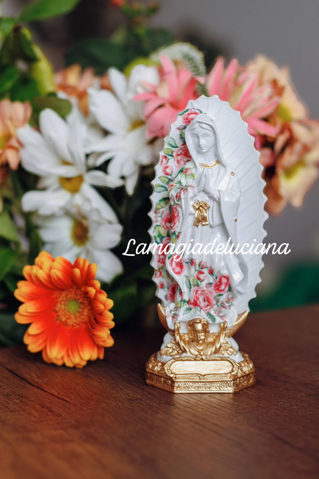Virgen de Guadalupe en Resina (14 cm)