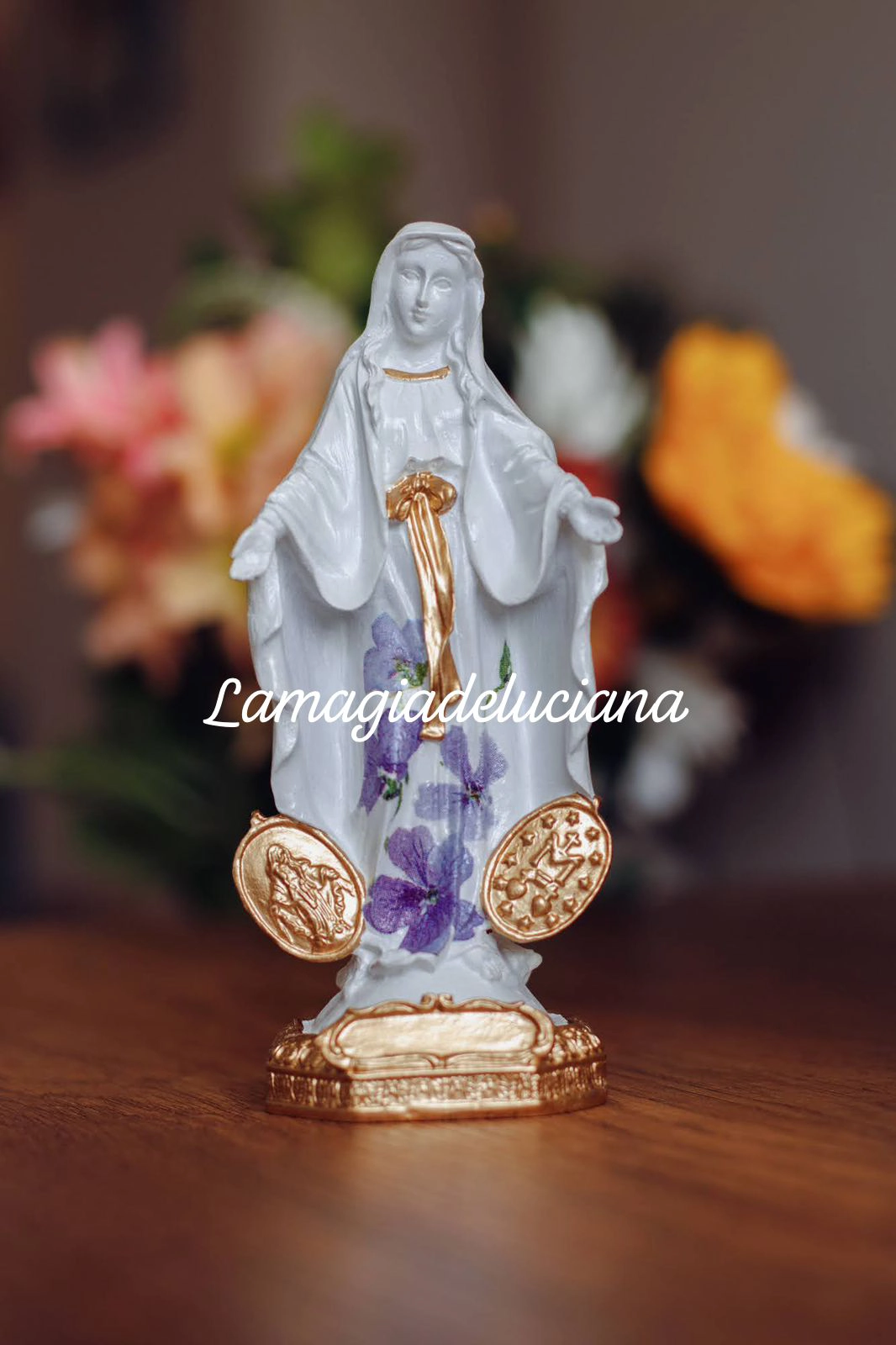 Virgen Milagrosa en Resina (14 cm)