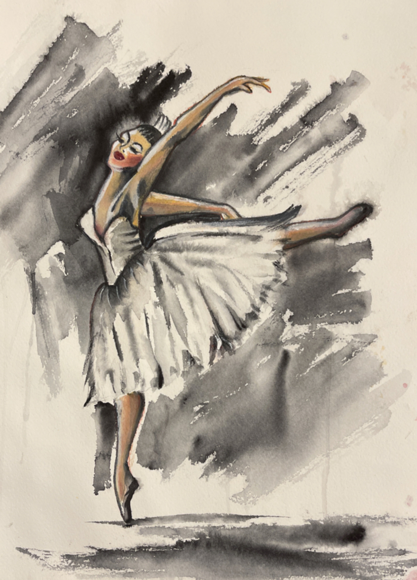 Elegant Ballerina Painting