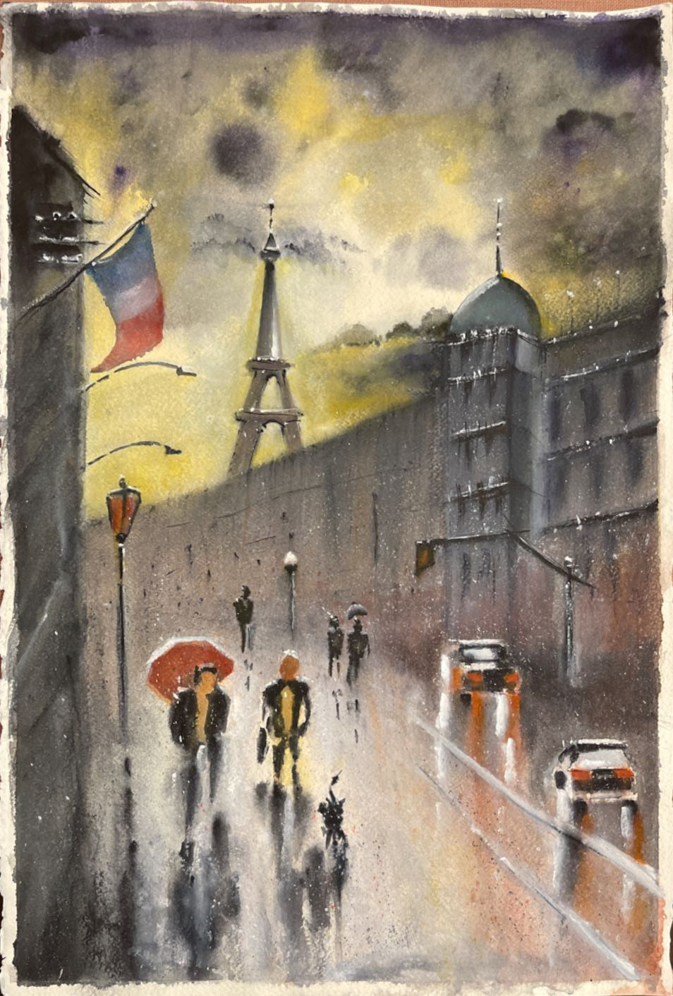 Parisian Street Scene Painting