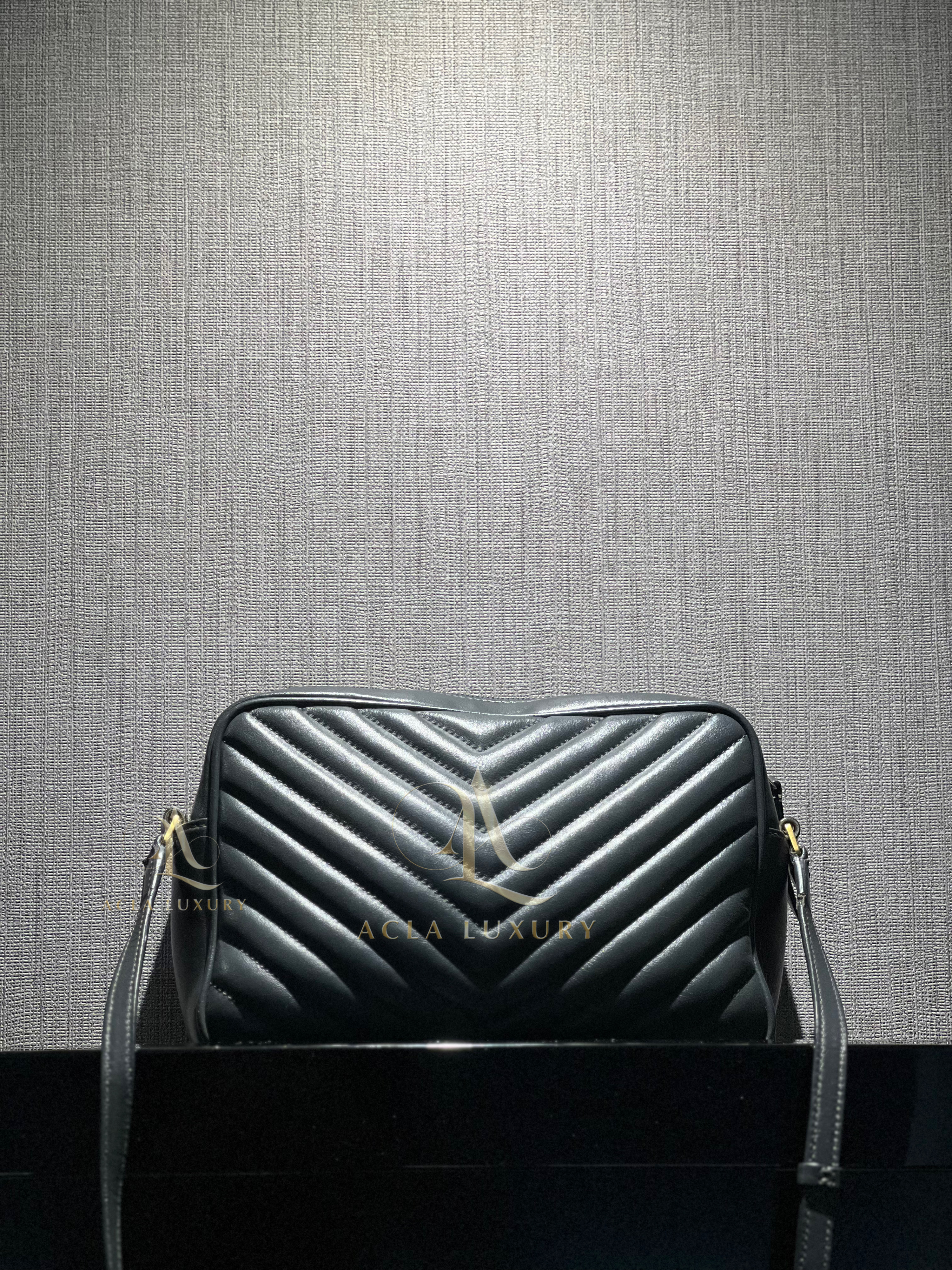 Yves Saint Laurent Monogram Lou Shoulder Bag Grey