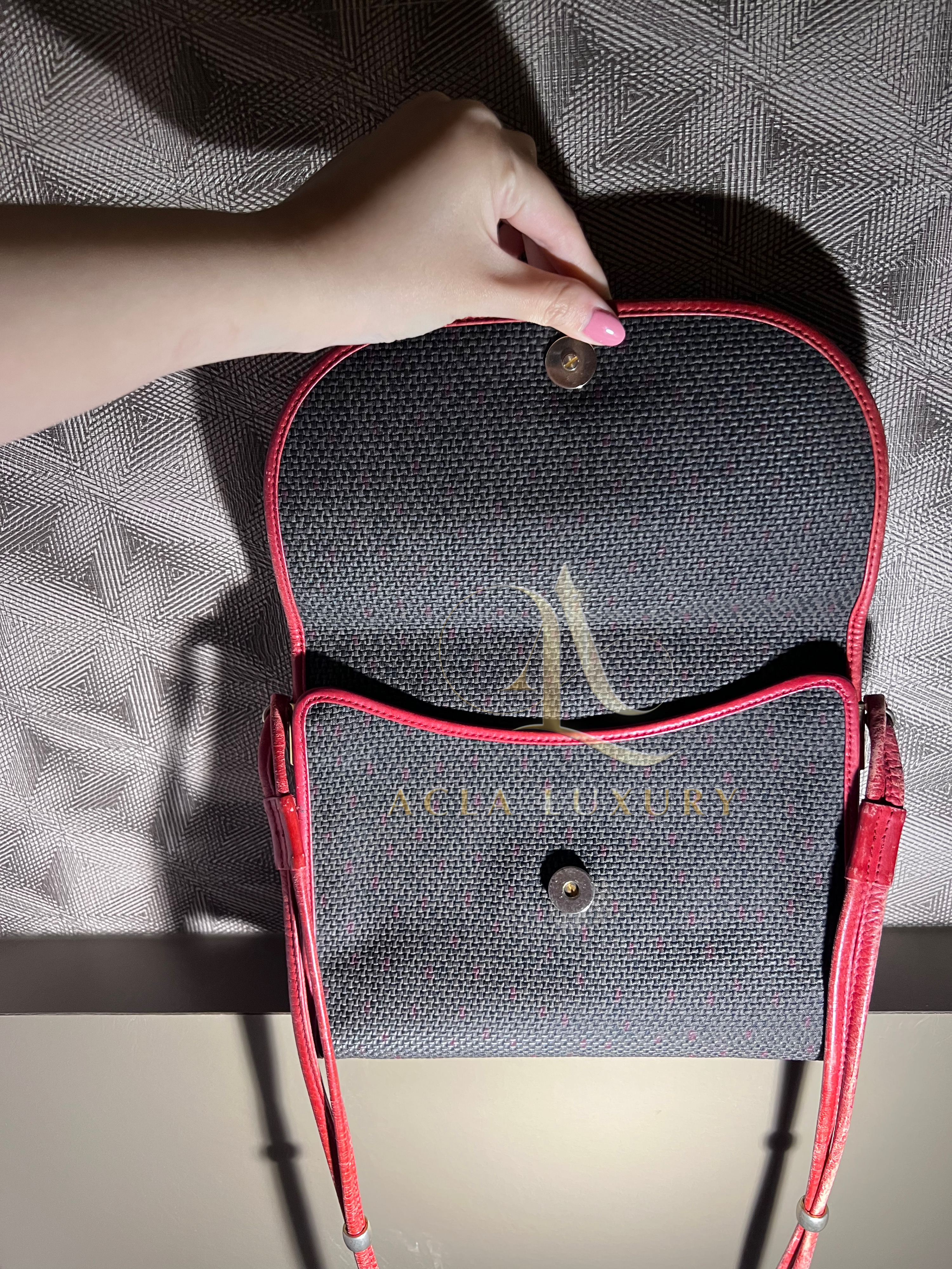  YSL Waxed Canvas Crossbody Bag