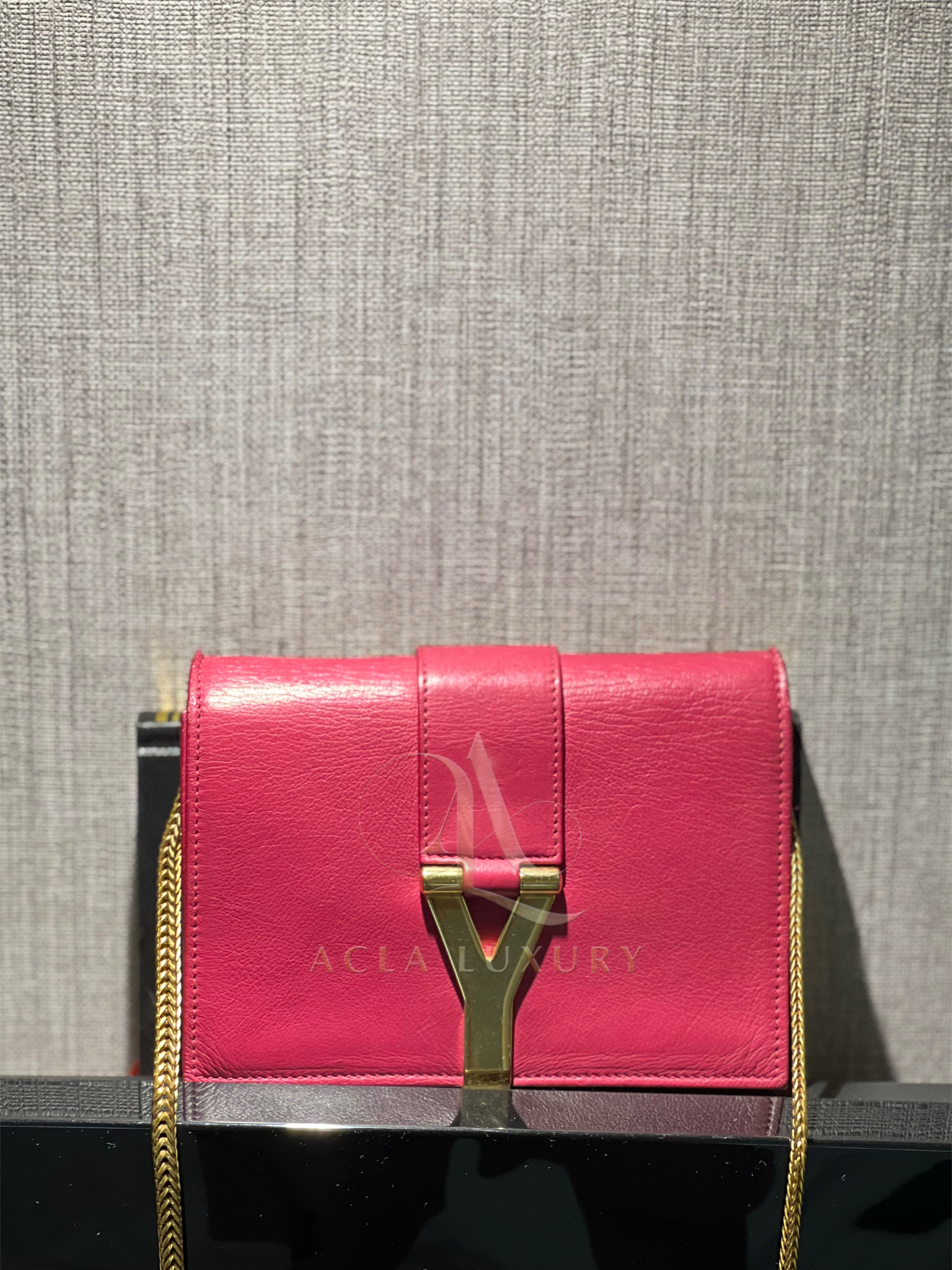 Yves Saint Laurent Y Ligne Clutch Pink