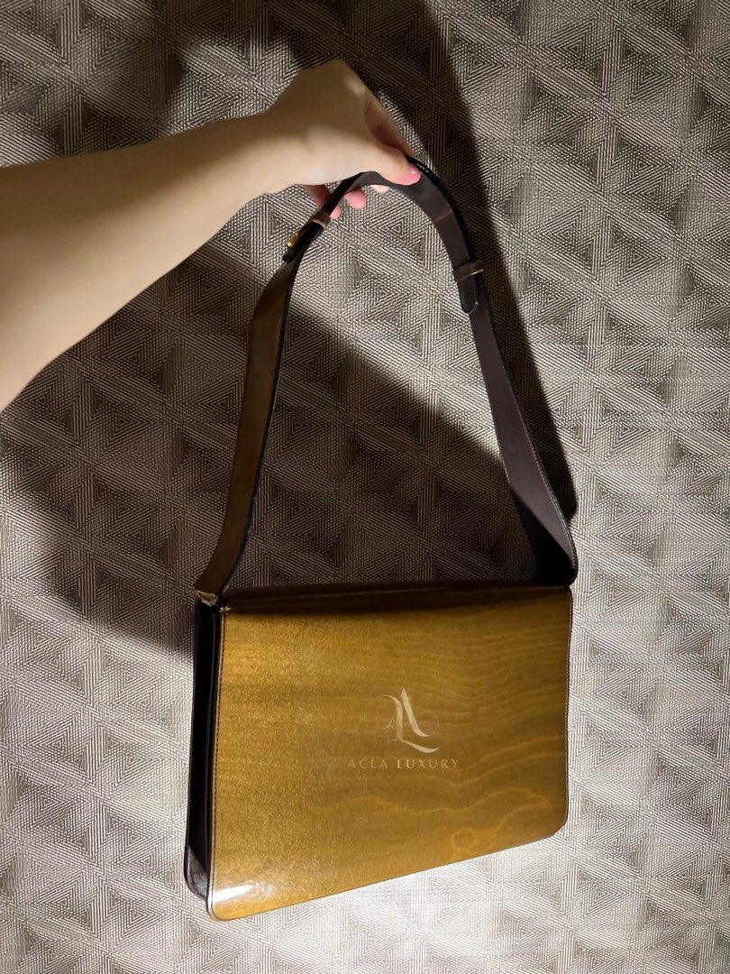 Salvatore Ferragamo Brown Long Shoulder Bag