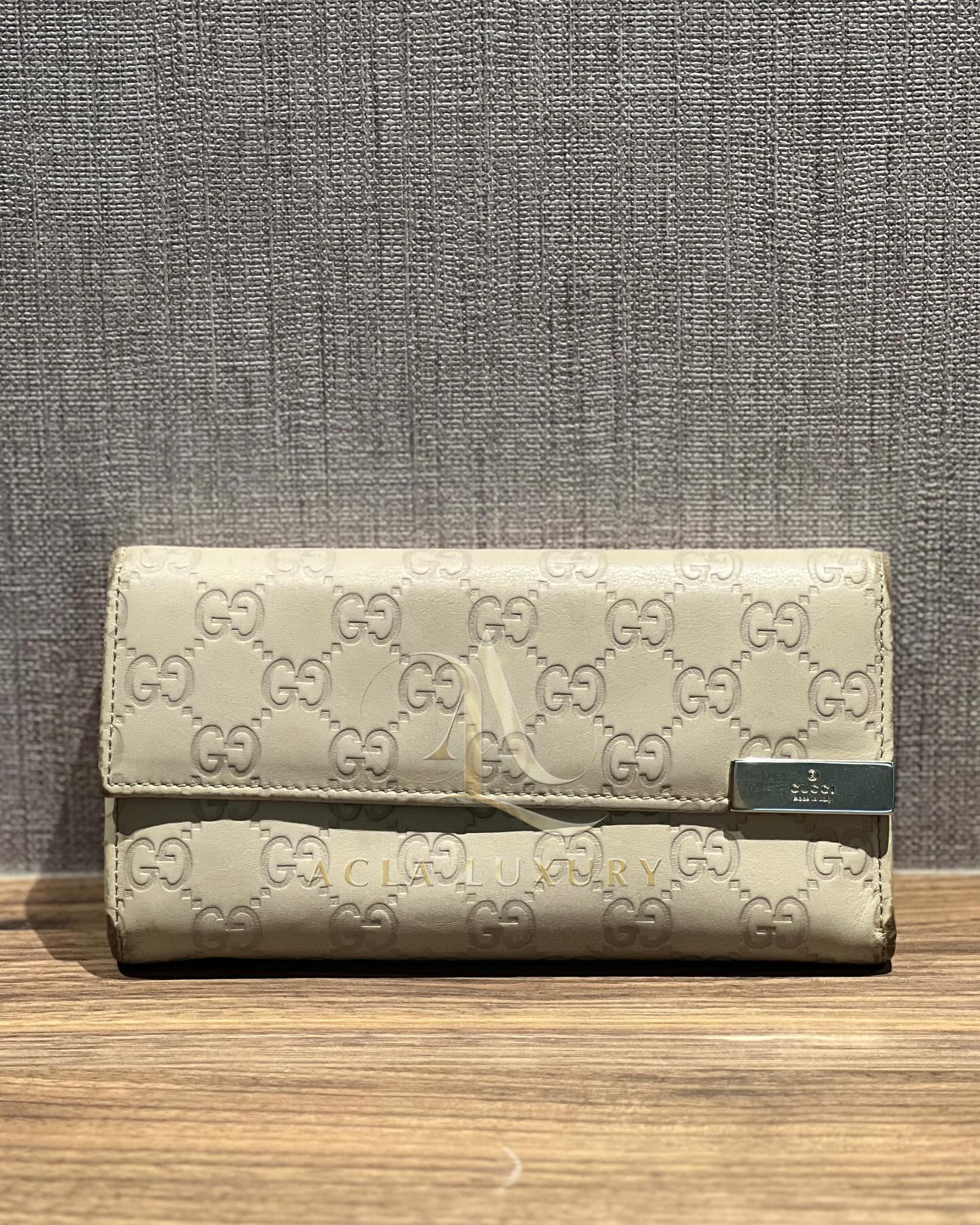 Gucci Shima Line Beige Long Wallet