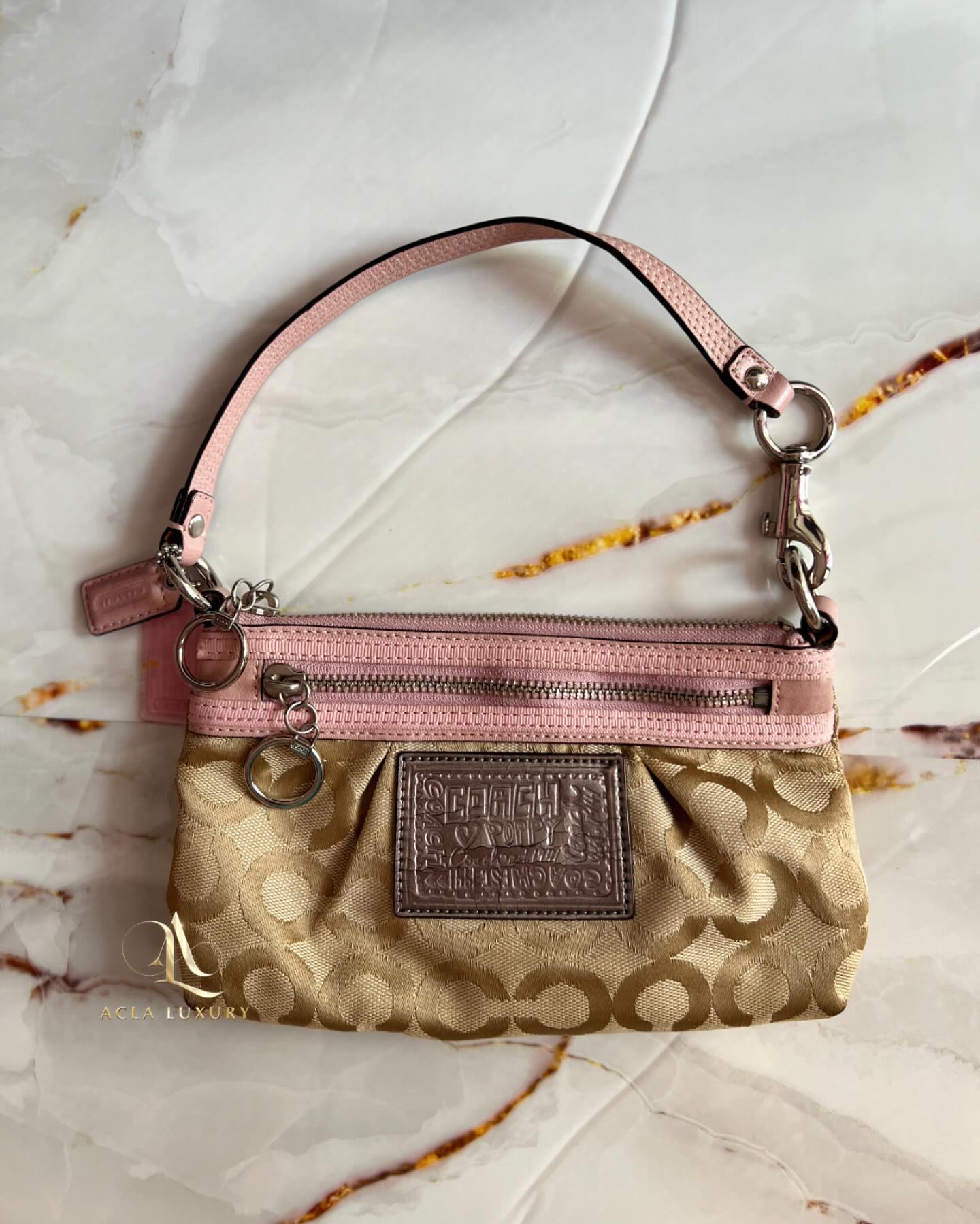 Coach Poppy Pink Small Pouch