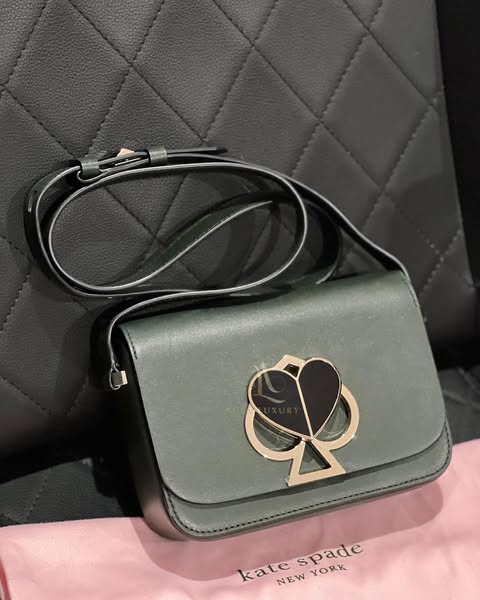 Kate Spade Nicola Sling Bag Twistlock Closure in Green