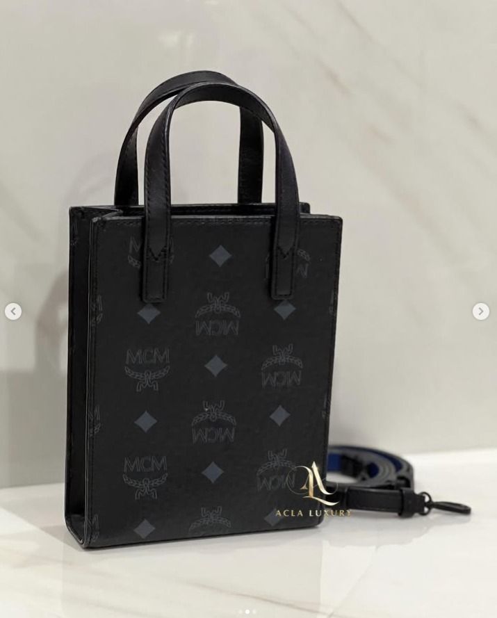 MCM X-Mini Haru, Henry, Kaiser Aren Tote in Visetos Black limited edition