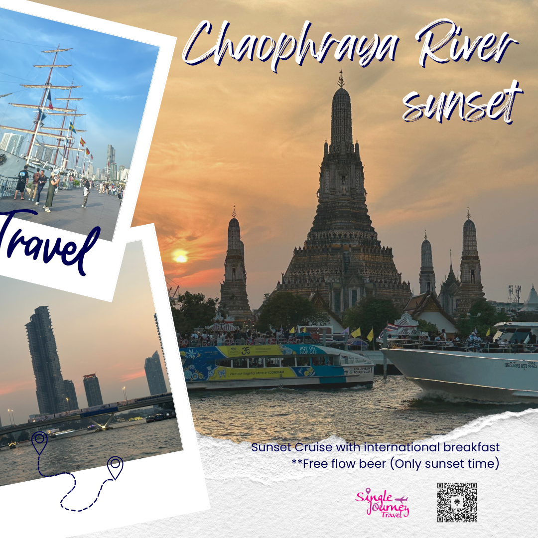 Golden Twilight Cruise: Sunset on the Chao Phraya river
