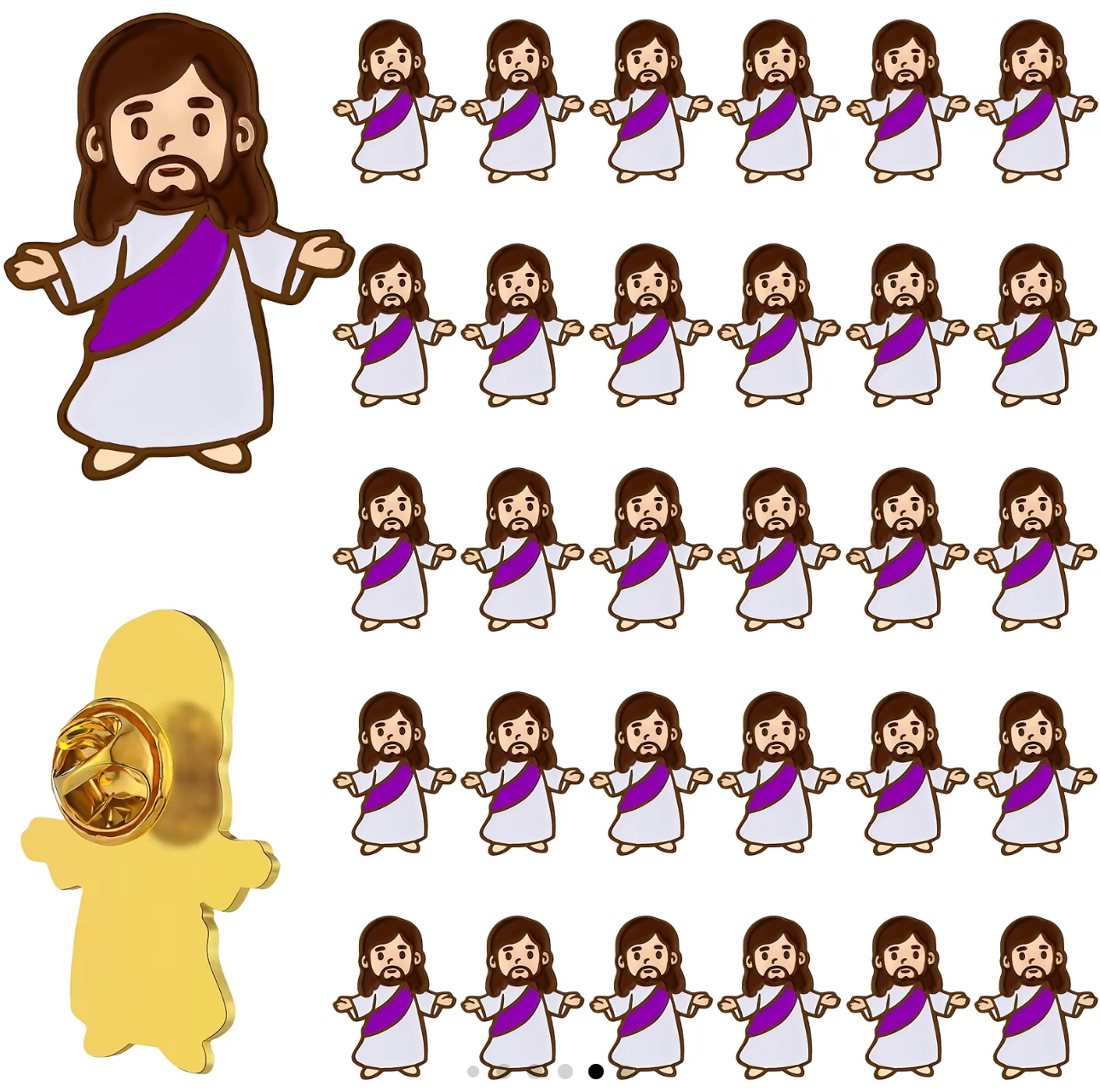 Pin Badge of Jesus Figure