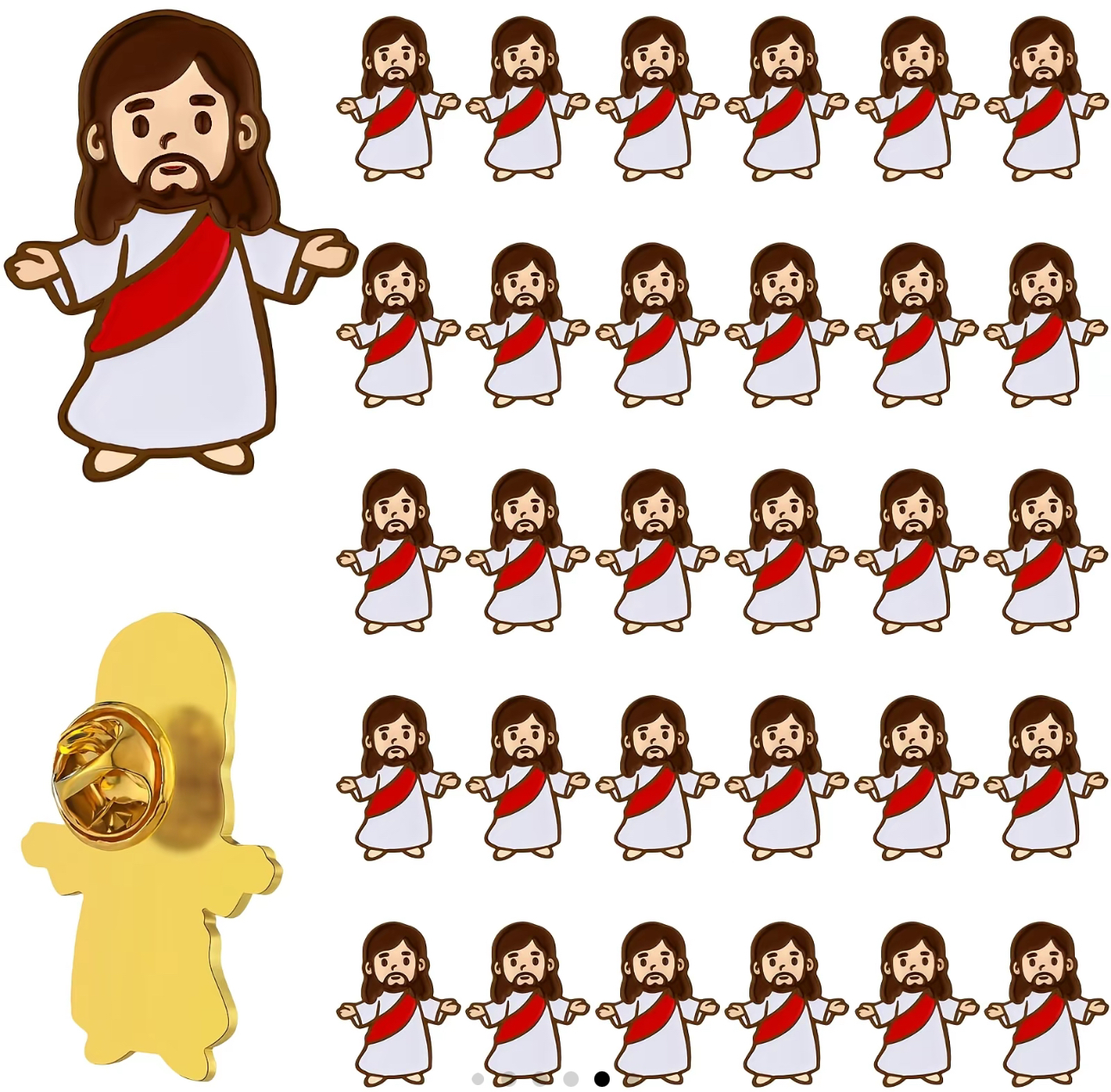 Pin Badge of Jesus Figure