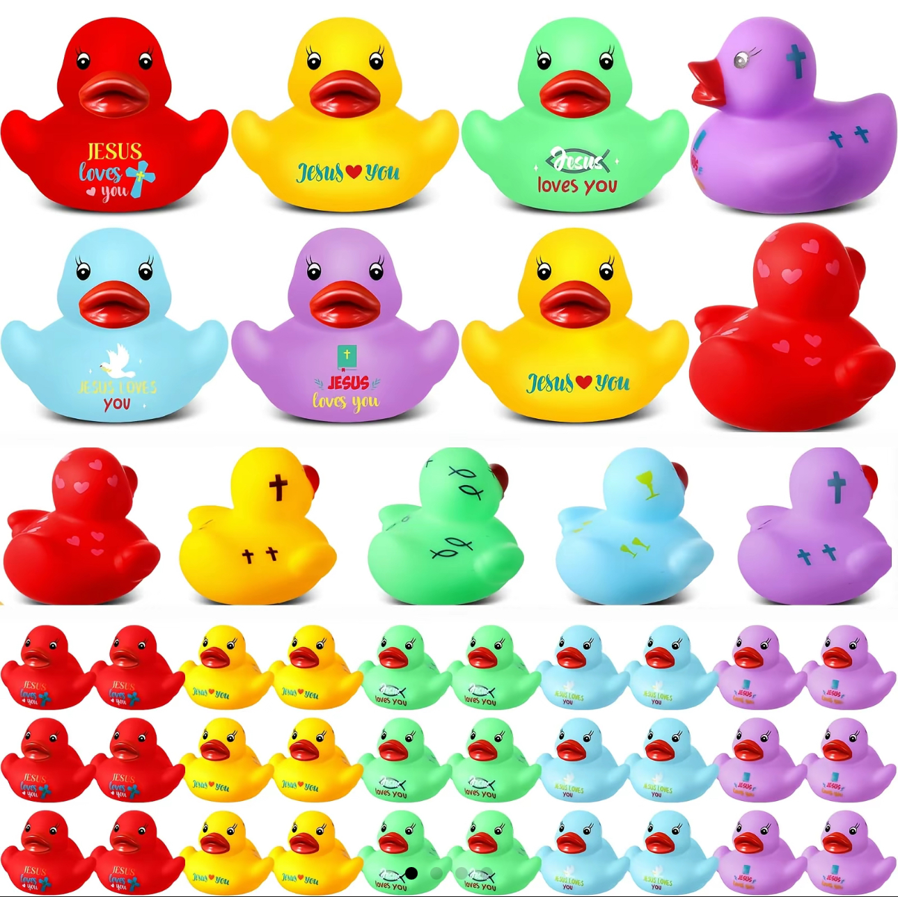 Colorful Inspirational Rubber Duck Set