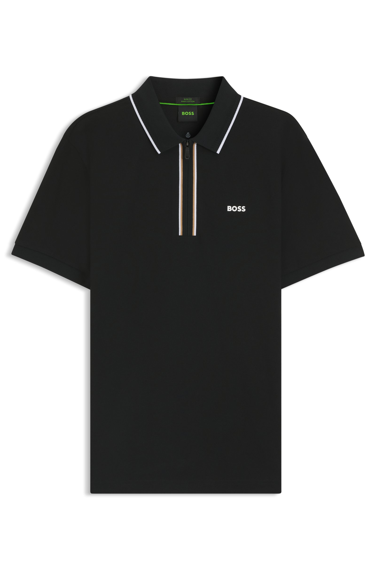 Camiseta polo negra BOSS