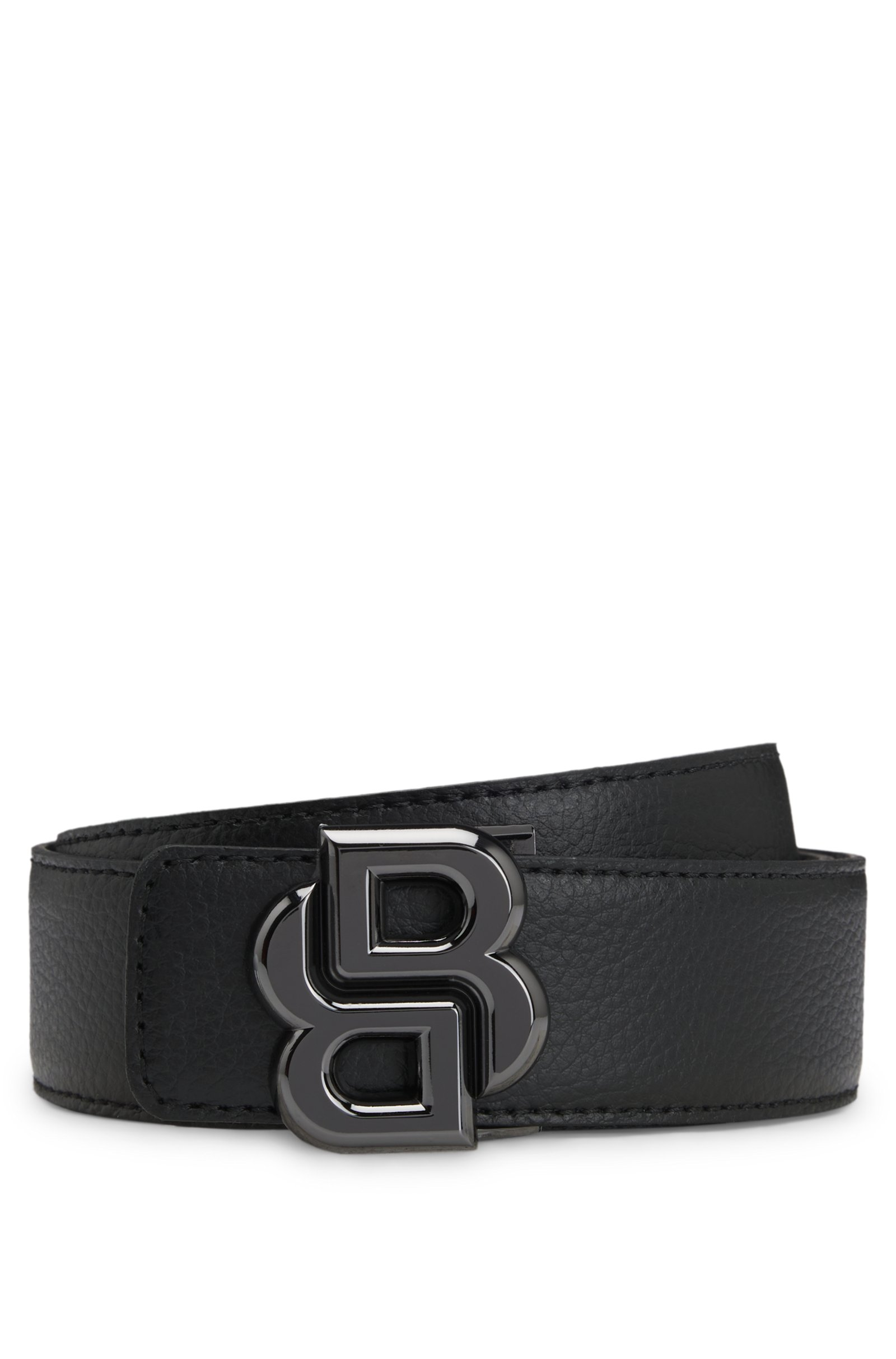 Cinturón de cuero negro Balmain