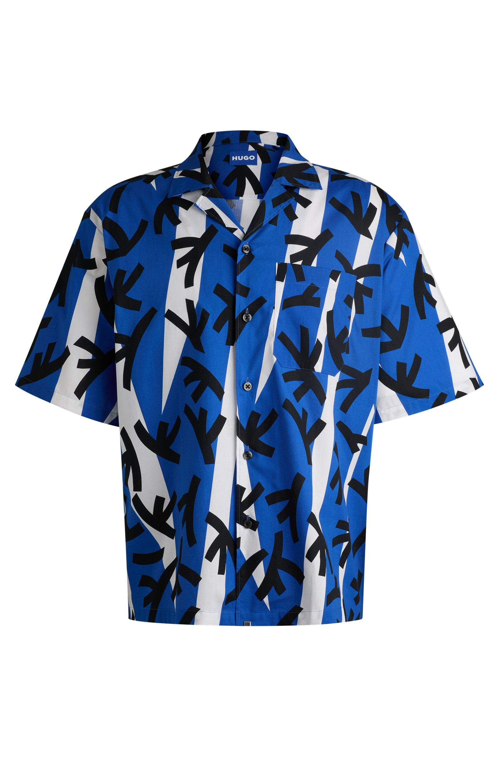 Camisa hugo estampada azul