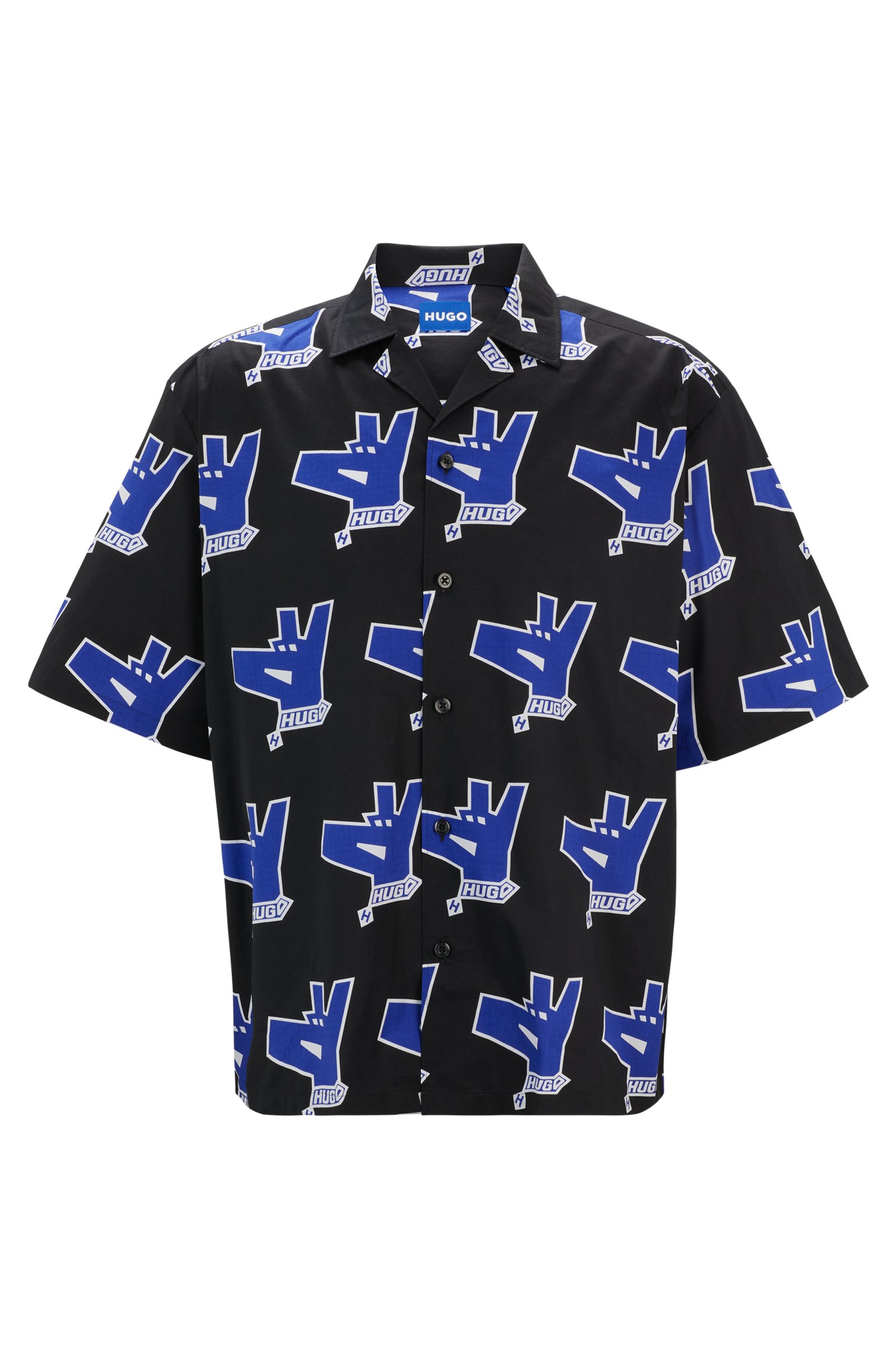 Camisa de manga corta estampada Hugo