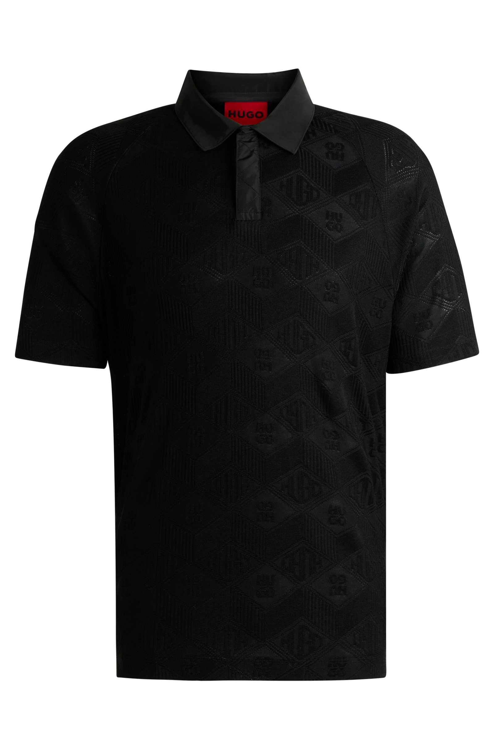 Camiseta tipo polo Hugo Boss negra