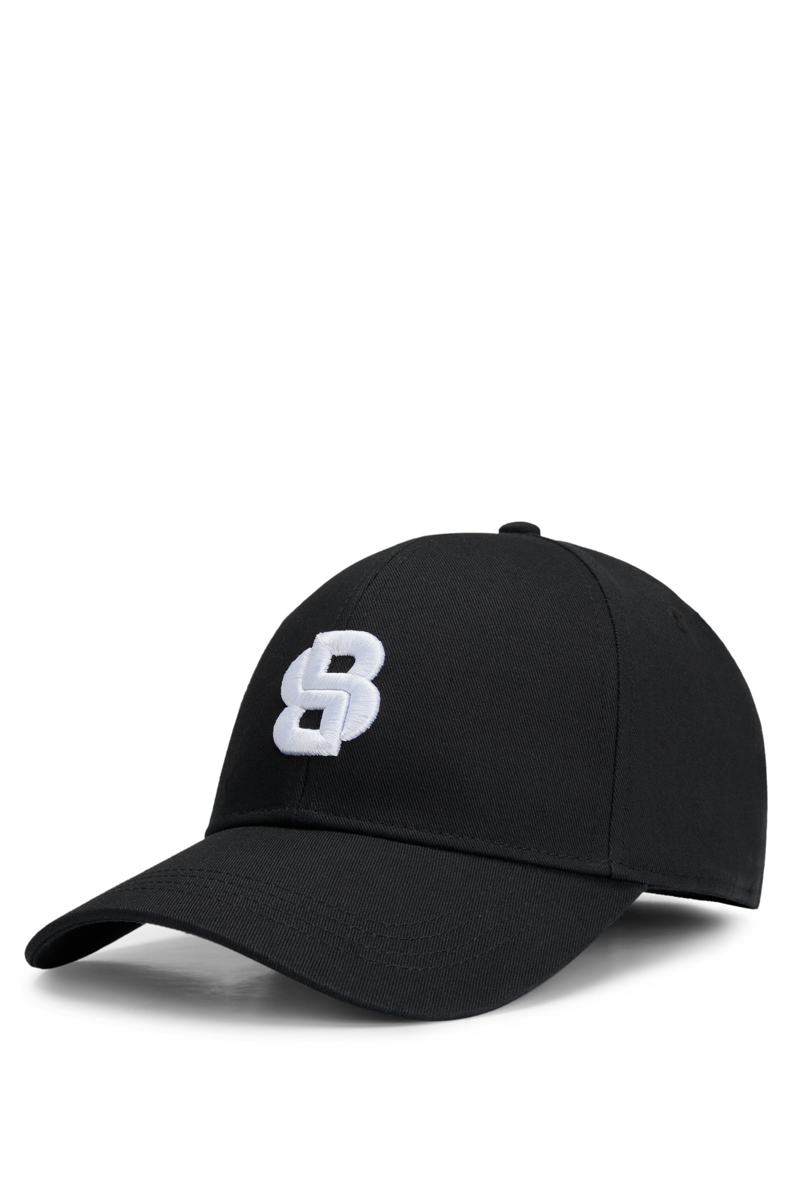 Gorra blanca con logo Boss