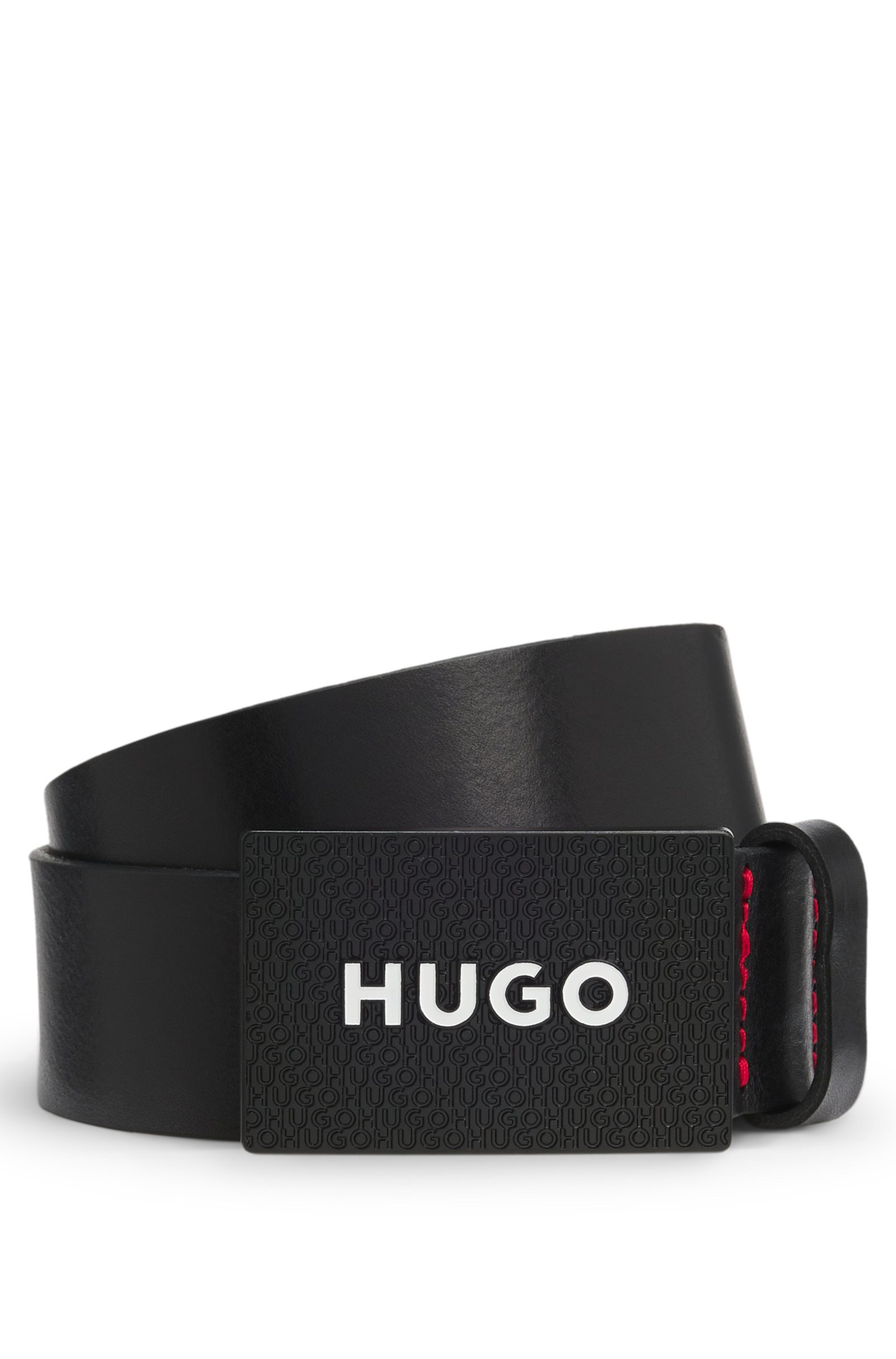 Cinturón Hugo de piel negra