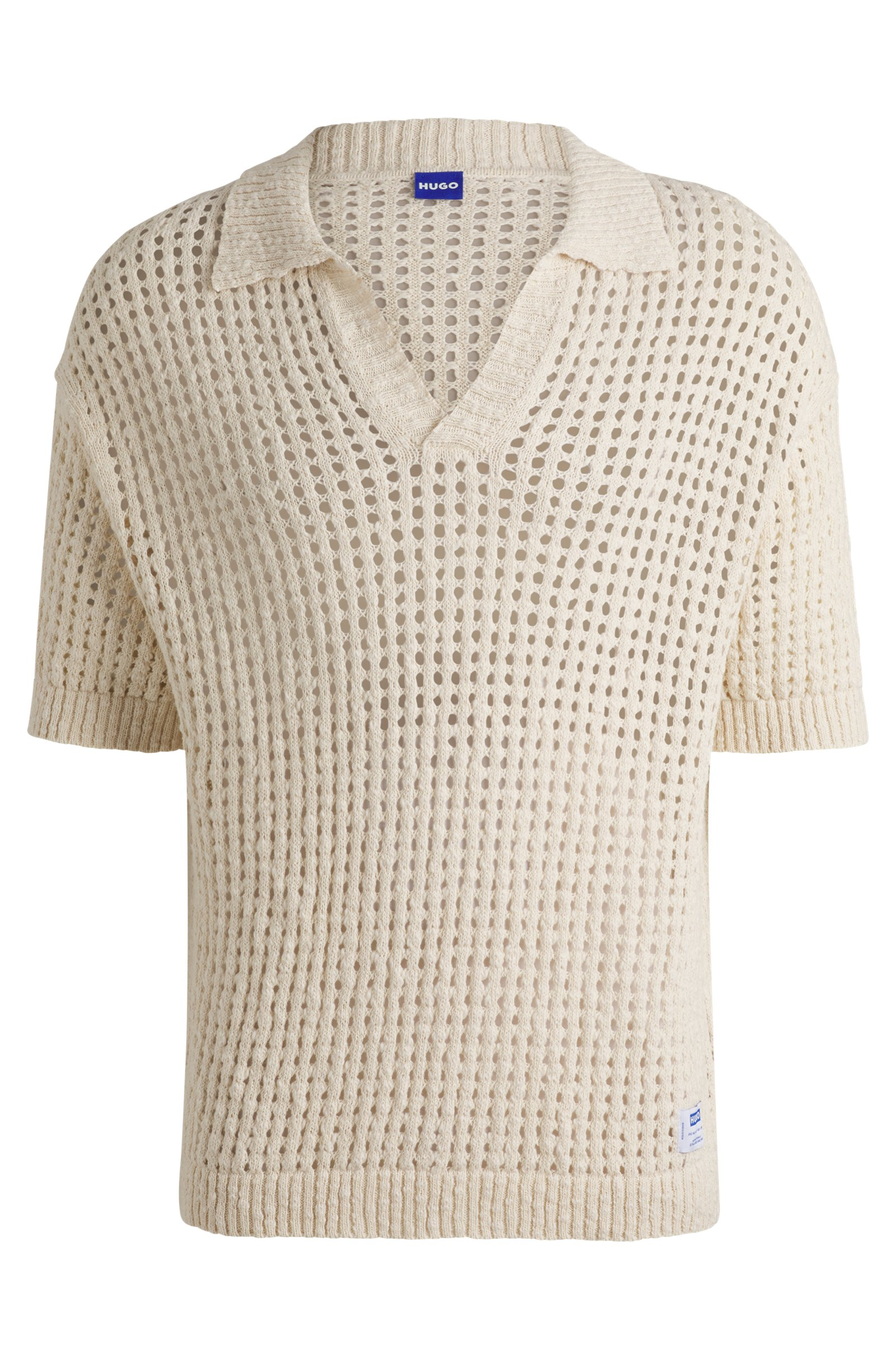 Playera beige de manga corta