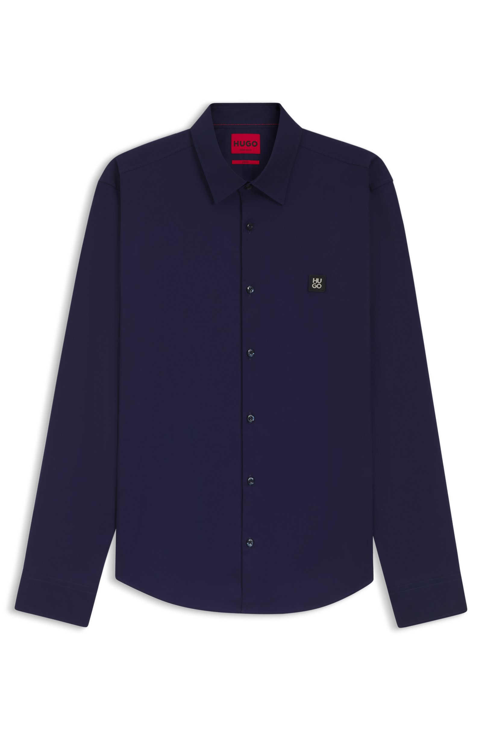 Camisa de vestir azul marino HUGO