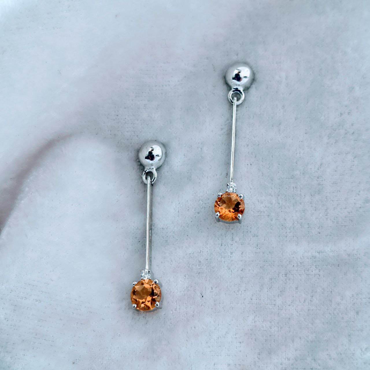 Elegant Citrine Drop Earrings