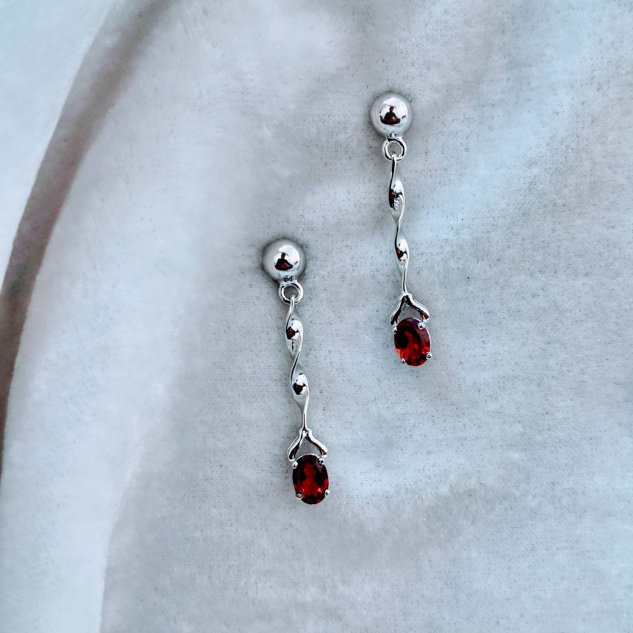 Elegant Garnet Earrings