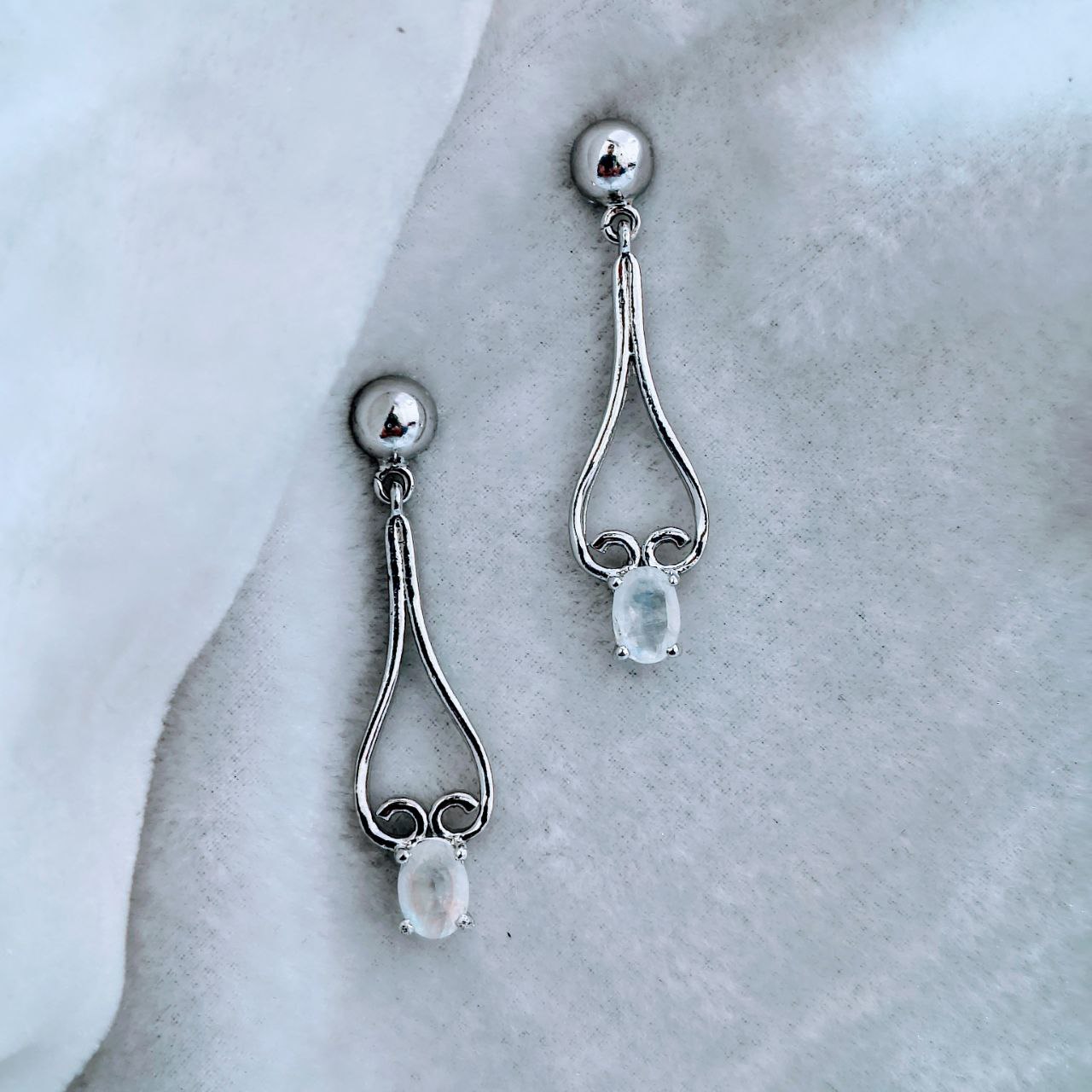Elegant Moon Stone Earrings