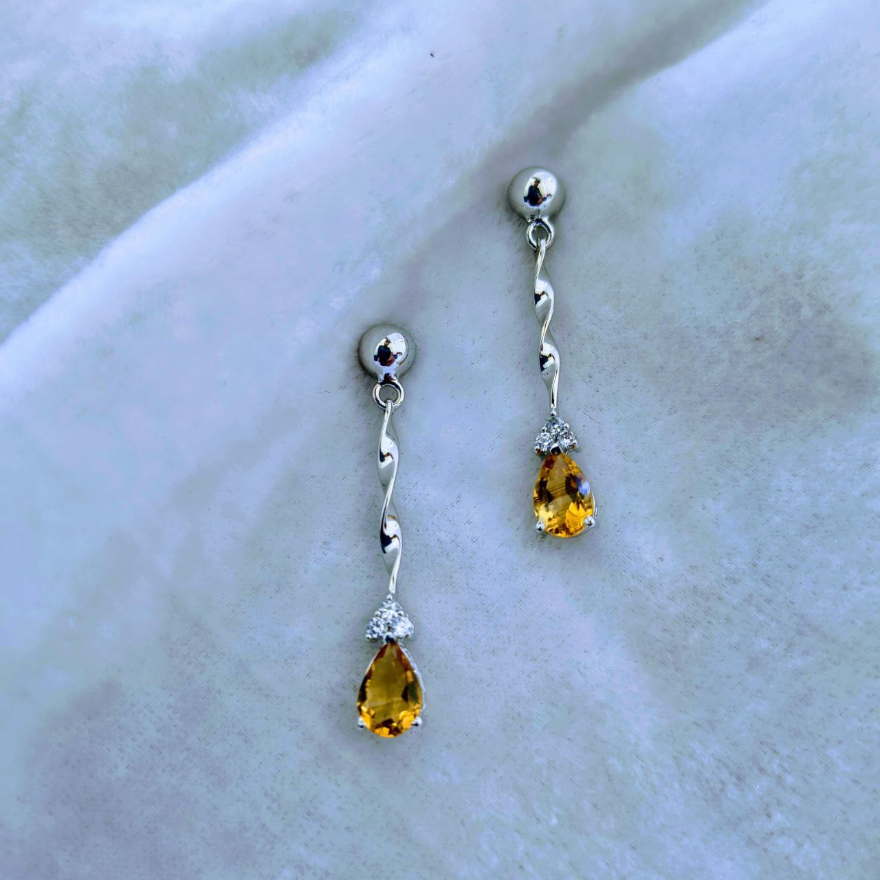 Elegant Citrine Drop Earrings