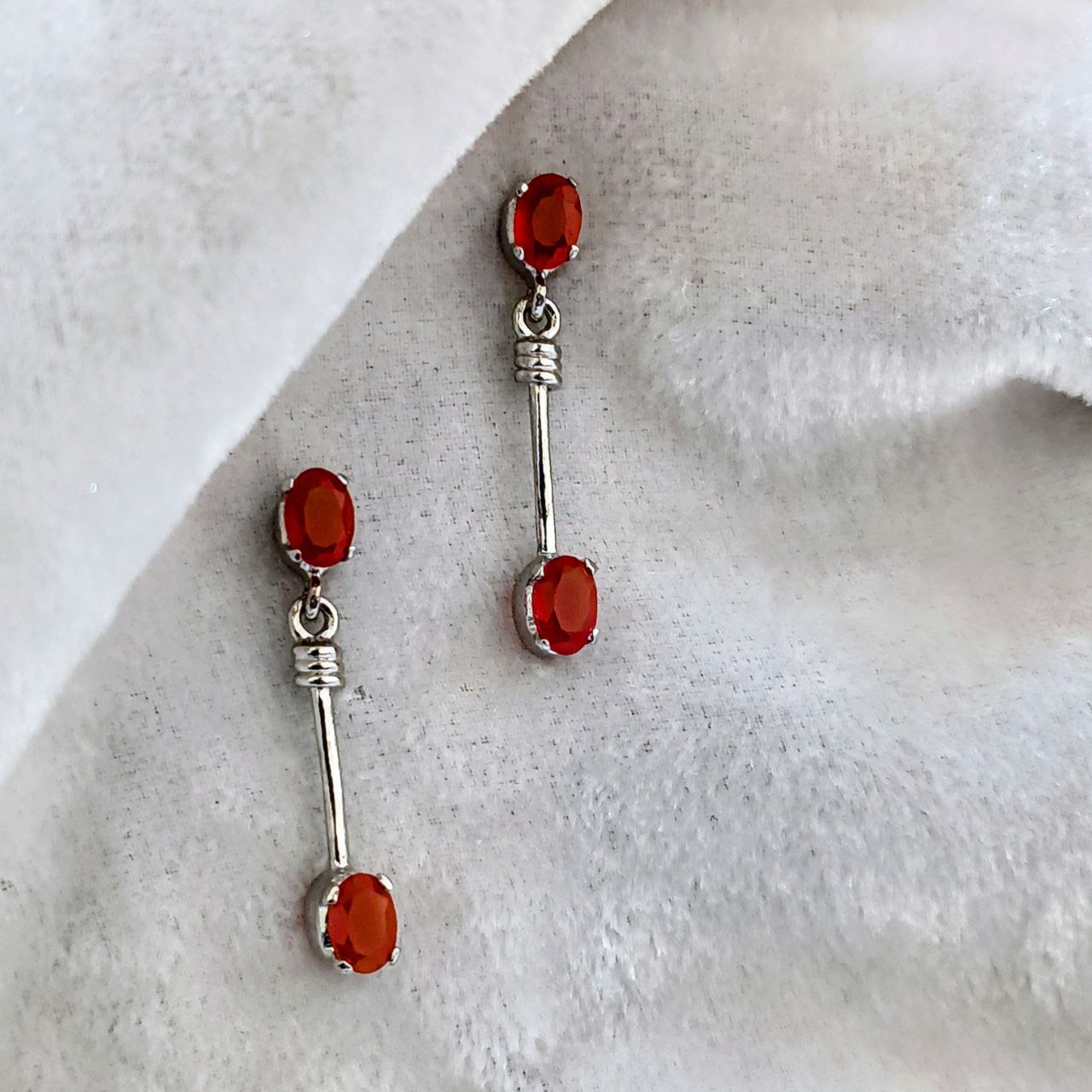 Elegant Carnelian Dangle Earrings