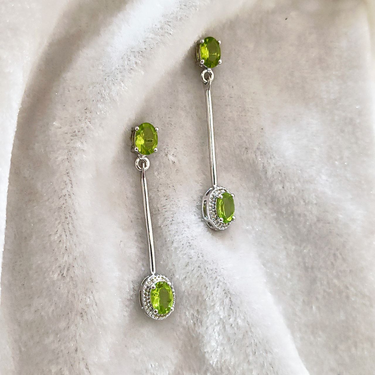 Elegant Peridot Drop Earrings