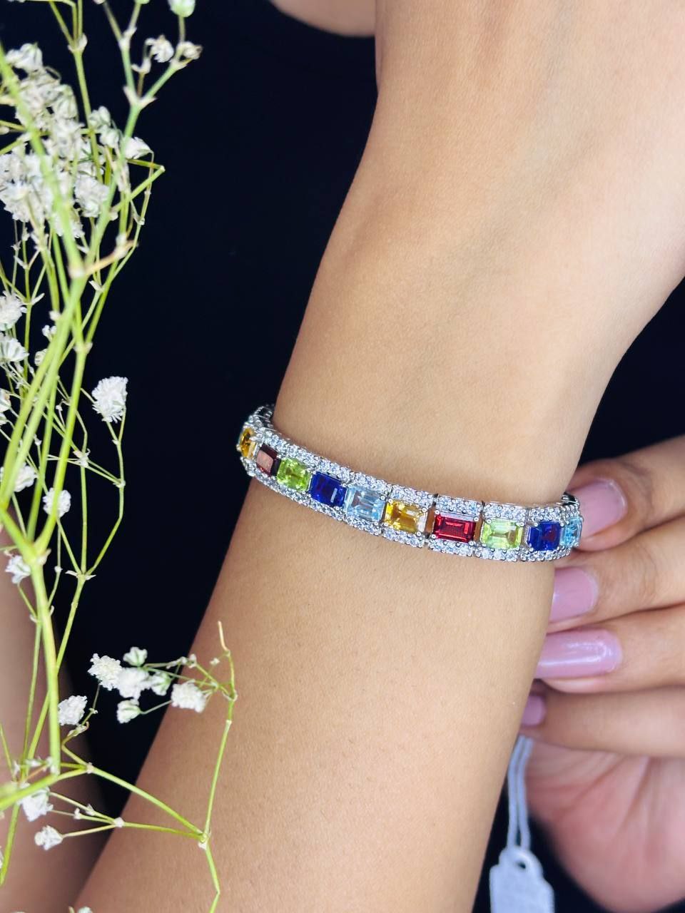 Multi-colored Gemstone Bracelet