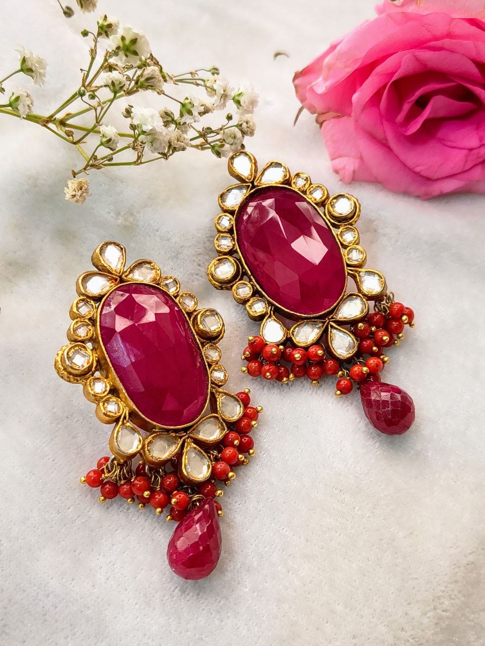 Elegant Ruby Earrings