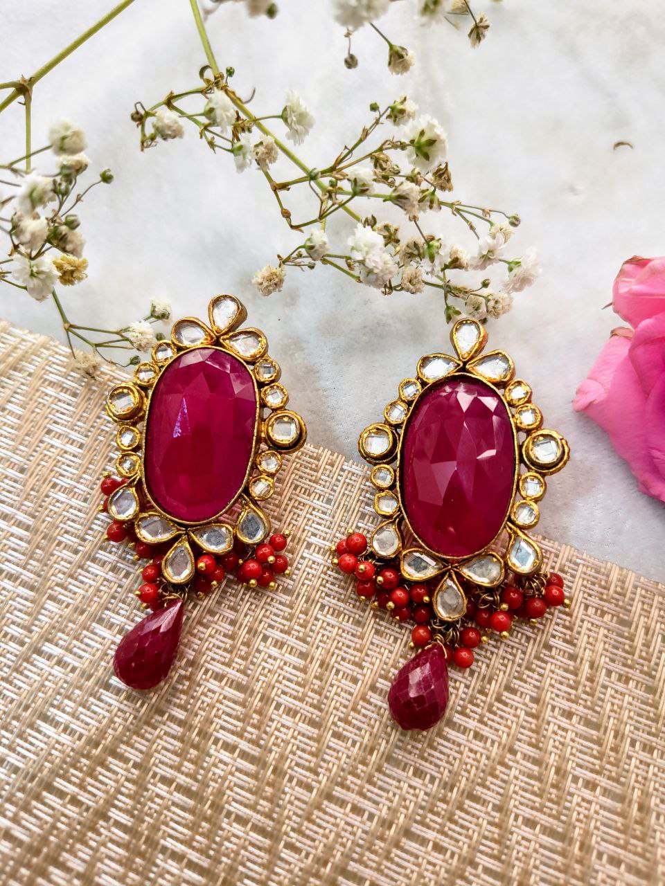 Elegant Ruby Earrings